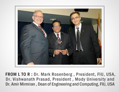 Mody University of Science and Technology (MUST)  signs MOU with Florida International University (FIU) , Miami ,USA