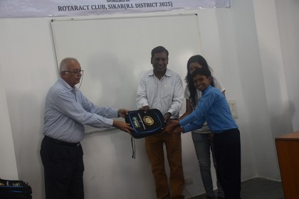 Celebration of International Literacy Day by Rotaract Club, Mody University, Lakshmangarh