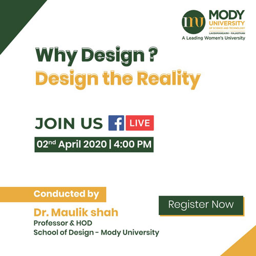 Mody University FB Live Design 1 Why Design – FB Live Session